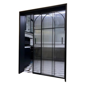 Puertas Corredizas para Cocina TENGCE TC-724, Riel de Piso, Doble Acristalamiento, Vidrio Templado, Resistente al Agua, Insonorizado - Product Image 4
