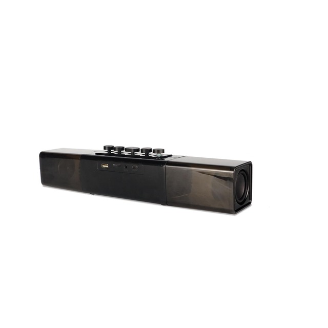 Hot Selling High Definition Sound MS213C Colorful Light Portable Blue Tooth Speaker Short Soundbar for TV and Computer Gaming