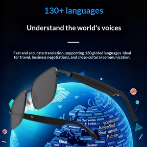 ขายตรงจากโรงงาน แว่นตาอัจฉริยะ AI กรอบโลหะย้อนยุค โลหะผสมทองแดง สไตล์ใหม่ สำหรับเล่นกีฬา รับสาย ฟังเพลง สีดำ - Product Image 4