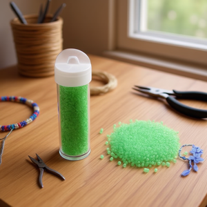 ILAN Abalorio Perline verdi da 3 mm per la creazione di gioielli, confezione da 12 pezzi - Product Image 3