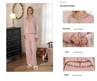 Ensemble de Nuit Élégant et Luxueux pour Femme, Teinture Réactive, Couleurs Chics et Sereines, Coutures Contrastées Résistantes à la Décoloration, Idéal pour Boutiques