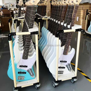 Conjunto de Bajo Eléctrico Personalizable, Cuerpo de Álamo, Mástil de Arce, Diapasón de Palisandro, Acabado Mate, 4 Cuerdas, Ideal para Principiantes - Product Image 2