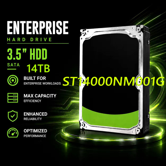 Used ST14000NM001G HDD 14TB Hard Drives SATA 14TB Internal Hard Disk HDD CMR NVR DVR 256MB 7200rpm Enterprise Data Center