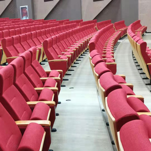 Manwa Expo Auditorium Chairs HB671 Red Beech With Writing Boards For Theater School Lecture Halls - Product Image 3