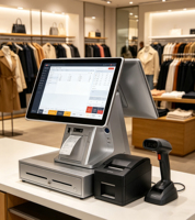 Sistema POS Táctil RUINAI RN-F8 para Windows/Android con Impresora, Pantalla Táctil Capacitiva, Wi-Fi 6 para Uso en Restaurantes y Tiendas