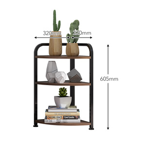 <strong>Shelf</strong> <strong>Storage</strong> Holders 4 Tier Corner Display Rack Multipurpose Shelving Organizer <strong>Bookcase</strong> Unit - Product Image 3