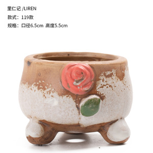 Maceta coreana creativa pintada <span class=keywords><strong>a</strong></span> <span class=keywords><strong>mano</strong></span> para plantas, maceta verde suculenta - Product Image 5