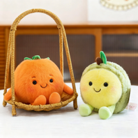 Nouveauté 2026 : Petits jouets en peluche mignons en forme de fruits (Pêche, Melon Hami, Fruit du dragon, Durian, Kaki, Mangoustan) – Personnalisation OEM