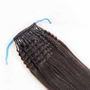 Nueva tendencia coreana, extensiones de cabello sin punta, cabello <span class=keywords><strong>ondulado</strong></span> rizado virgen con cutícula alineada - Product Image 1