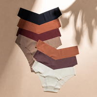 Culottes taille basse sans coutures pour femmes, coupe haute, invisibles, extensibles, pour un usage quotidien