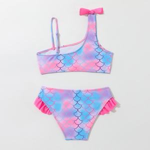 Maillot de bain une pièce pour femme, écologique, taille haute, imprimé floral, col rond, dos nu à nouer, avec logo 3D personnalisé et échantillon gratuit - Product Image 2