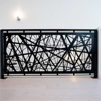 Reilbu – Balustrades et mains courantes modernes en acier inoxydable et aluminium découpées au laser, haut de gamme, pour escaliers et écrans d'intimité, à monter soi-même