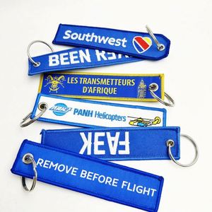 Custom Woven Fabric Embroidery Keychain Jet Tags <b>Key</b> Tag Customizable Accessories - Product Image 6