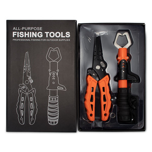 Lu Ban's Work Fishing <b>Pliers</b> Orange <b>Set</b> Stainless Steel Portable Fish Control Kit With Carry Case - Product Image 4