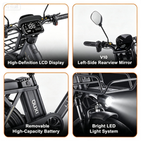 Vélo Électrique Pliant FLM V10 26 Pouces à Cadre Bas, Frein Hydraulique, 36V 250W, pour Adulte, Idéal pour les Trajets Quotidien (Expédition depuis l'Entrepôt Outre-mer)