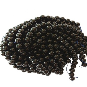 <strong>Black</strong> Color 2mm to <strong>10mm</strong> Agate Round Gemstone Loose <strong>Beads</strong> Make Wholesale - Product Image 6
