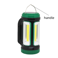 Lampe de poche d'urgence LED portable avec projecteur COB 3W projecteur charge solaire sortie USB lumière rechargeable portable