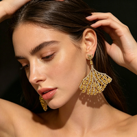 Boucles d'oreilles pendantes en forme d'étoile en cristal d'améthyste plaqué or 18 carats XM E282, tendance, pour femmes, bijoux de mariage et de fête