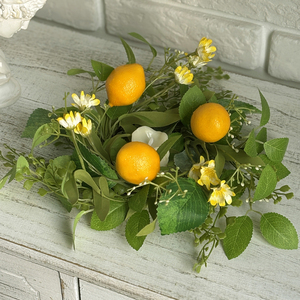 Couronne de bougies artificielles en plastique en gros d'usine avec citron pour mariage, Pâques, <span class=keywords><strong>anniversaire</strong></span>, décoration de maison et style ferme - Product Image 1