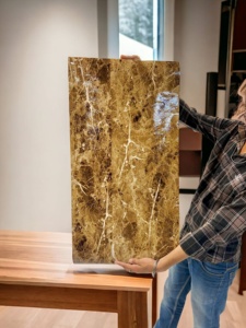 <span class=keywords><strong>Papel</strong></span> Tapiz Vinílico UDK Moderno de PVC, 45cm*1000cm, Impermeable, Autoadhesivo, Ecológico, con Diseño Floral para Uso Doméstico - Product Image 3