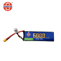 بطارية 4s1p بسعة 6000 مللي أمبير وجهد 14.8 فولت وتيار 35C و60C و100C للطائرات بدون طيار وحماية النباتات والطائرات ذات الأجنحة الثابتة والمحركات النفاثة