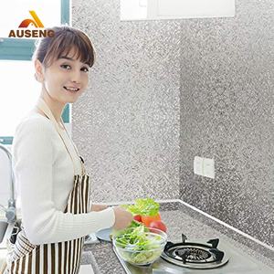 Self Adhesive Aluminum Foil Waterproof Wall Paper For Kitchen Countertop Cabinet Drawer Liner Shelf Liner Floor Stickers