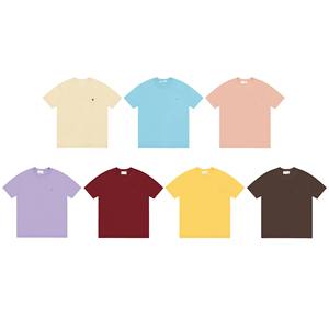 <span class=keywords><strong>T</strong></span>-<span class=keywords><strong>shirt</strong></span> en coton à carreaux de luxe, respirant, ample, avec broderie, style formel, coupe <span class=keywords><strong>oversize</strong></span>, très populaire à Paris - Product Image 2