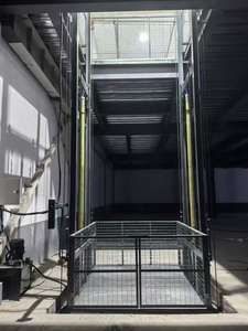 Hidrolik yük asansörü, 1 kat kargo asansörü, 1000kg raylı hidrolik asansör küçük depo hidrolik yük asansörü - Product Image 2