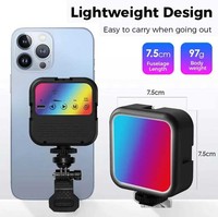 Lampe d'appoint LED RVB portable pour téléphones portables, tablettes et mini-caméras selfie, en ABS, pour la photographie et les vidéos YouTube