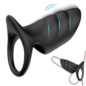 Anneau de Verrouillage Électrique Anneau de Vibration Orgasmique de Retard de Racine pour Hommes Couple Flirtant Masseur Orgasmique Contraceptifs - Product Image 1