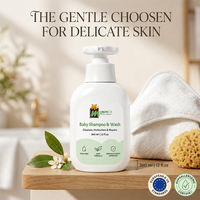 Produits de soin corporel naturels pour enfants, conformes aux normes européennes CPNP, MSDS, COA, sans larmes, gel douche et shampoing 2 en 1 pour bébé, soin bébé