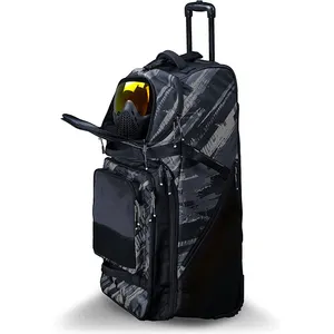 OEM Rolling rolling duffle trolley duffel bag luggage wheels camo design durable Large Travel Gear Bag with wheel