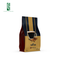 Bolsas de Café Personalizables con Válvula de Aluminio, Capacidad de 100g, Diseño de Fondo Cuadrado a Prueba de Humedad para Café, Gelatina y Snacks - Venta al por Mayor
