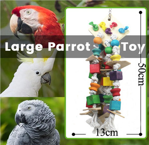 Nhiều Màu Lớn Con Vẹt Đồ Chơi Tự Nhiên Bằng Gỗ Phi Màu Hy Lạp Chim Nhai Đồ Chơi Cho Phi Màu Hy Lạp Con Vẹt - Product Image 3