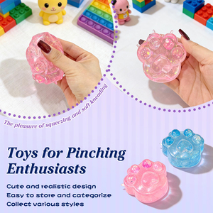 <b>Glitter</b> Paw Stress Relief Squeeze Hands Maltose Filled Sensory Dough Ball Calming Hand Grip for Office Anxiety Focus - Product Image 5