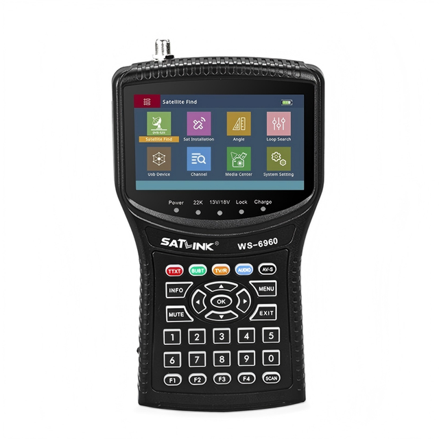 Satlink WS-6960 Digital Satellite Meter Finder Support DVB-S/S2 MPEG-2/4 H.265 (8 Bit)