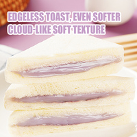 Grosir lembut Taro roti lapis Sandwich dikemas roti putih roti sarapan roti lapis Sandwich