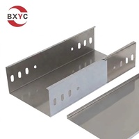 Goulotte de câblage métallique CE RoHS de 300 mm de large avec couvercle, fourniture OEM pour la gestion des câbles commerciaux