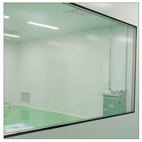 Ventana de sala limpia de aleación de aluminio para laboratorio farmacéutico y taller de alimentos