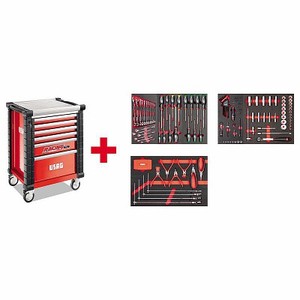 Juego de herramientas 519 Rs6 3ma con gabinete rodante y almacenamiento organizado para uso en taller - Product Image 1