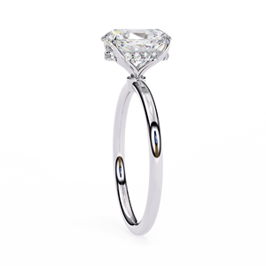 Bague de fiançailles pour femme en or massif 18 carats avec diamant de laboratoire taille brillant, certifiée IGI, plaqué rhodium, luxe, couleur D, gravure laser - Product Image 4