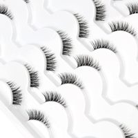 Faux cils synthétiques européens et américains pour l'approvisionnement transfrontalier, 14 paires, cils coupés en deux, longueur allongée pour le coin externe de l'œil