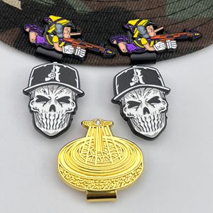 Clip de casquette de golf en métal peint, badge de dessin animé crâne d'Halloween, accessoires vestimentaires en alliage de zinc, cadeau durable - Product Image 4