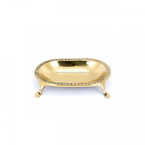 Jabonera Vintage de lujo en latón puro con acabado dorado, perfecta para la decoración del baño - Product Image 3