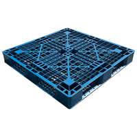 Palettes Euro en plastique robustes et légères à simple face, entrée 4 directions, 1000x1000x120mm, pour le transport industriel efficace et le manutention de marchandises