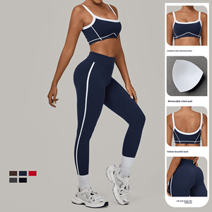 Abbigliamento Sportivo Haiyun per Donne, Set Yoga con Contrasti di Colore, Aderente per Corsa e Fitness all'Aperto - Product Image 4