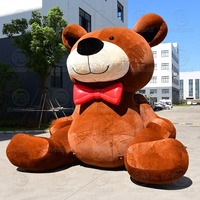 Ours en peluche gonflable brun Décoration de Noël en plein air Ours en peluche gonflable géant Mascotte de dessin animé Modèle à vendre