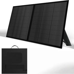 Panel Solar Monocristalino Plegable Alecter Solar de 100W, Negro, >23% de Eficiencia, Certificado TUV, con Soporte Ajustable - Product Image 1