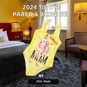 2026 Summer Latest Eco-Friendly Quick Dry Floral Tie DYE Pareo Beach Cover Swim Dress Fashion <b>Sarong</b> <b>Bikini</b> Women Support OEM - Product Image 2