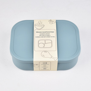 Eversoul-Caja Bento de silicona con 4 compartimentos para microondas, contenedor de almacenamiento de alimentos, fiambrera de silicona para niños pequeños - Product Image 3